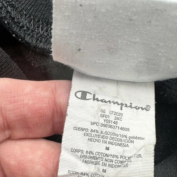 Champion Reverse Weave Sweatpants Men Size Medium Black Cotton Gym Training. - Picture 8 of 8